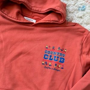Pasadena Leisure Club | Don’t Be A Stranger Orange Hoodie size M